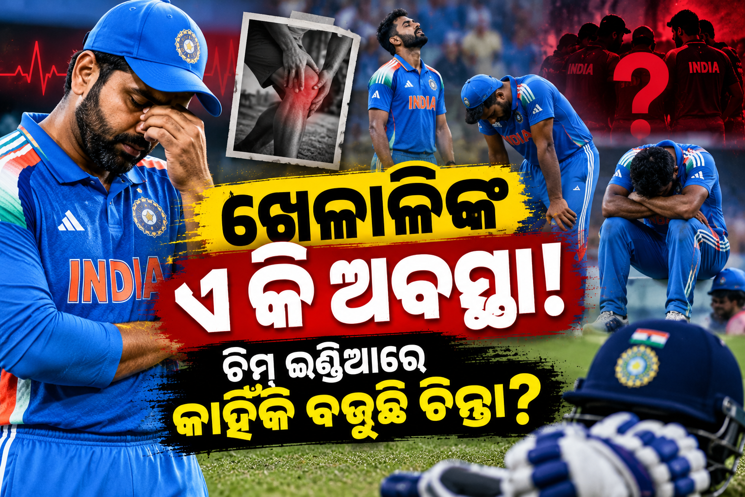ଖେଳାଳିଙ୍କ ଏ କି ଅବସ୍ଥା! ଟିମ୍ ଇଣ୍ଡିଆରେ କାହିଁକି ବଢ଼ୁଛି ଚିନ୍ତା?